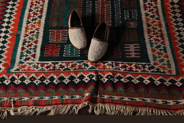 southwestern print floor rug